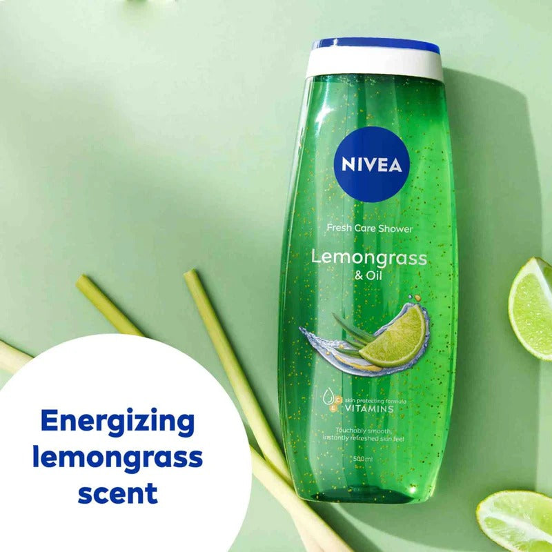 NIVEA Shower Gel Body Wash – Lemongrass & Oil