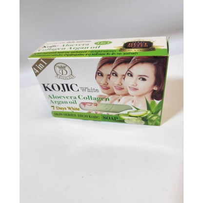 Kojic White Aloevera Collagen Argan Oil 7days Lightening Kojic Soap