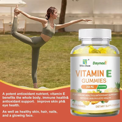 DAYNEE Vitamin E gummies fruity pineapple flavor skin Daily nutritional supplements for immune health antioxidant support Manufacturer