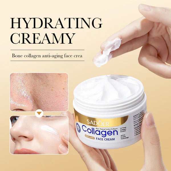 SADOER Natural Organic Collagen Hydrating Anti Aging Face Whitening Cream For All Skin