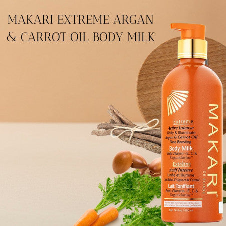 Makari Extreme Argan & Carrot Oil Exfoliating whitening shower milk