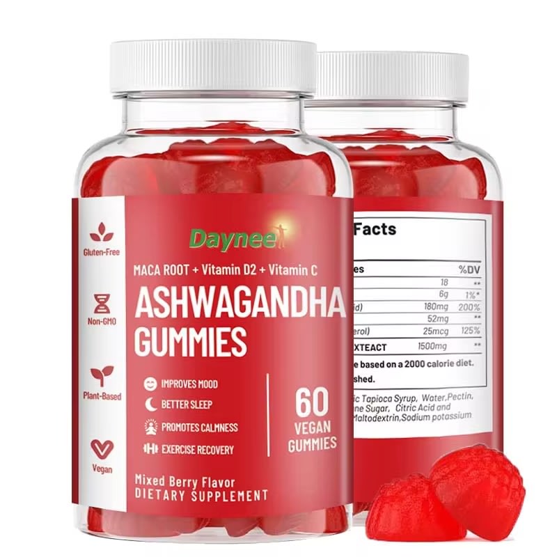 DAYNEE Organic Ashwagandha Gummy Supplements Root Extract Powder KSM-66 Ashwagandha Gummies for sleep Relieves Stress Immune Booster