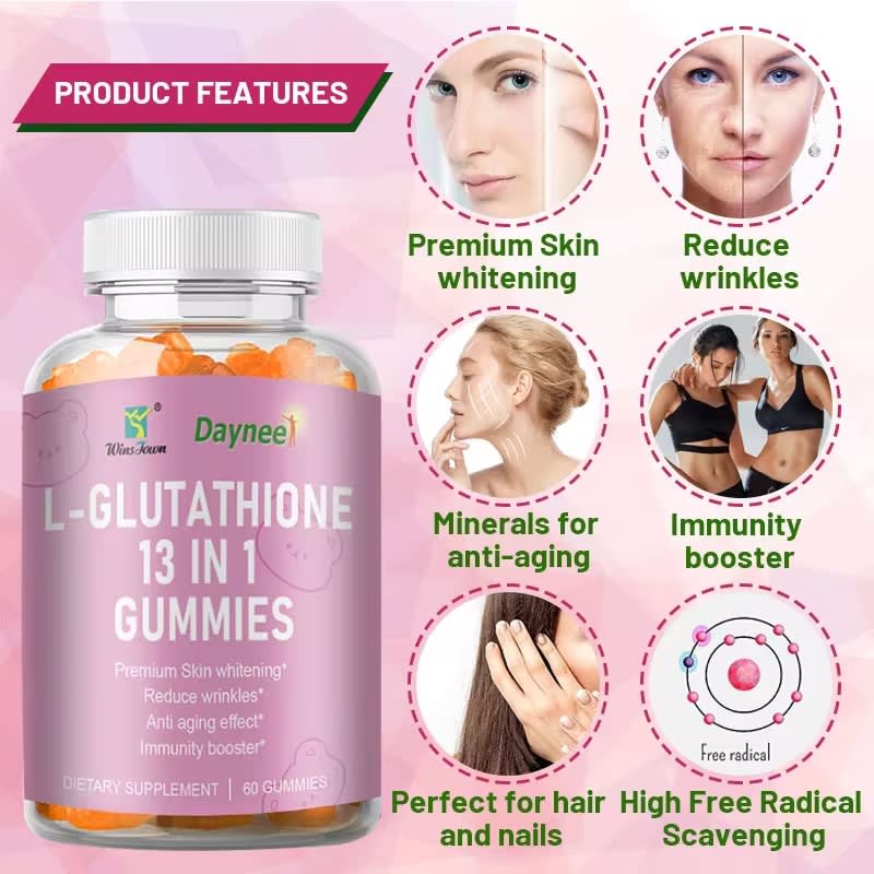 DAYNEE L-glutathione gummies skin whitening vitamins natural gummy Daily nutritional supplements Custom