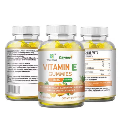 DAYNEE Vitamin E gummies fruity pineapple flavor skin Daily nutritional supplements for immune health antioxidant support Manufacturer