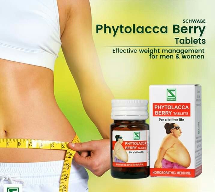 Schwabe PHYTOLACCA BERRY TABLETS 80'S - Made From Fresh Berries, Homeopathic Fat Burner, Weight Loss