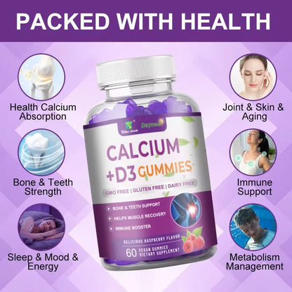 DAYNEE Calcium vitamin D3 Gummies Bone teeth support magnesium zinc d3 gummies for vitamins and supplements