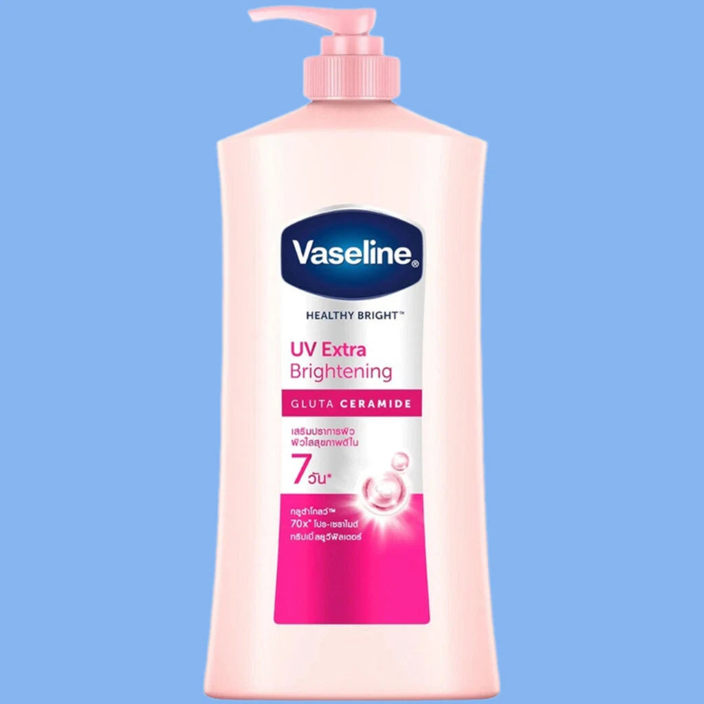Vaseline Healthy Bright UV Extra Brightening Gluta Glow Body Lotion, Size 500ml.