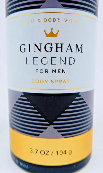 Bath & Body Works Gingham Legend Body Spray for Men (3.7 fl oz)
