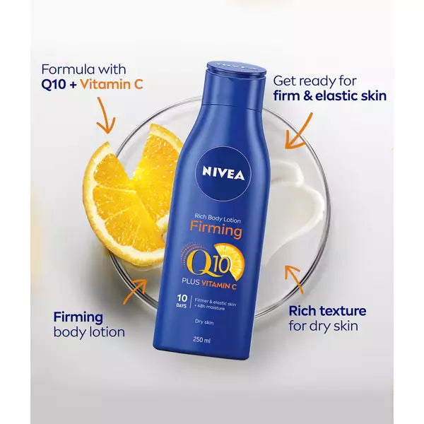 NIVEA Q10 Firming Rich Body Lotion with Vitamin C (250ml)