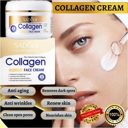 🔥 ORDER 1, WE SEND 2 — SADOER Natural Organic Collagen Cream | Anti-Aging + Whitening + Deep Hydration | KSh 1,800