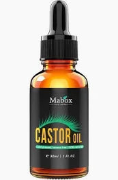 Mabox Castor Oil Stimulates Hair Grow For Eyelashes, Eyebrows, Hair -30ml