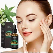 Mabox Castor Oil Stimulates Hair Grow For Eyelashes, Eyebrows, Hair -30ml