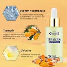 GUANJING Turmeric soap Facial Serum Anti-aging, Brightening, Moisturizing, Hydrating, Anti Acne, Oil Control and Shrink Pores