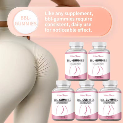 WINS TOWN BBL Gummies creat peach hip shape 100% natural with Vitamin E Private label hip big butt dietary supplements 60 Gummies