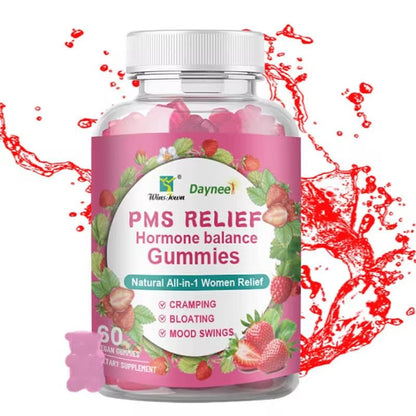 Wins town PMS Relief Gummy Private label vegan Support Premenstrual Syndrome vitamin Hormone balance PMS gummies for Women