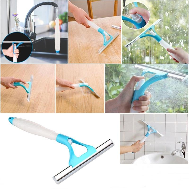 Window cleaner with spray bottle